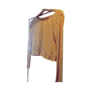 Kirious + Shimmery Gold + Open Back + Crop Top + Women’s + Sz L